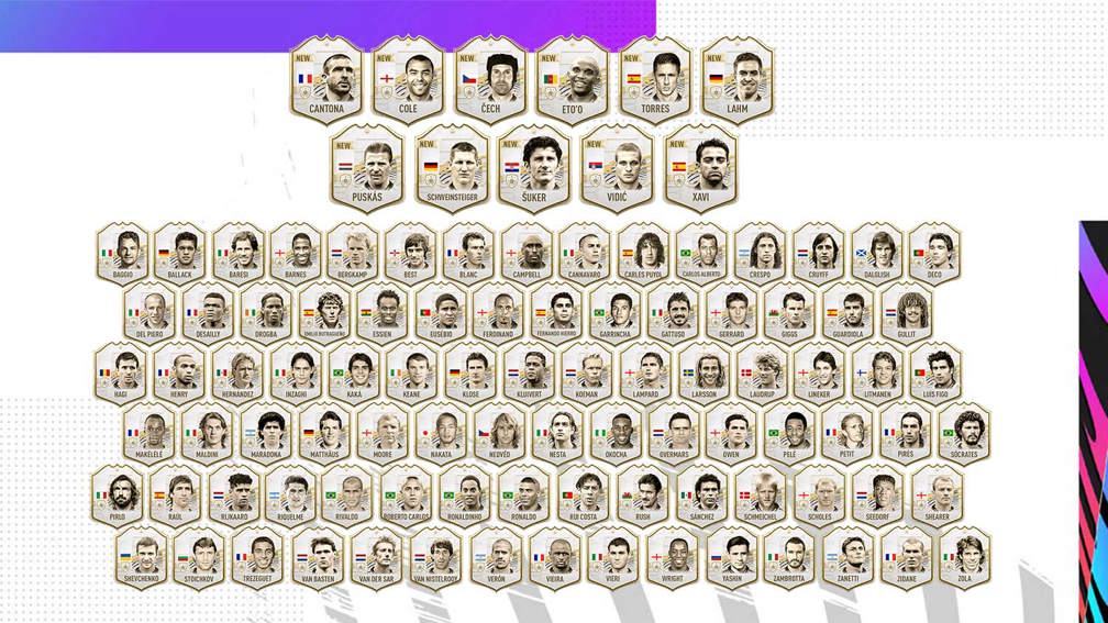 List of all Icons cards in FIFA 21 Ultimate team